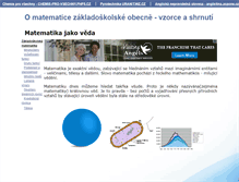 Tablet Screenshot of matematika.aspone.cz