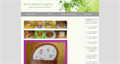Desktop Screenshot of pletenizpapiru.aspone.cz